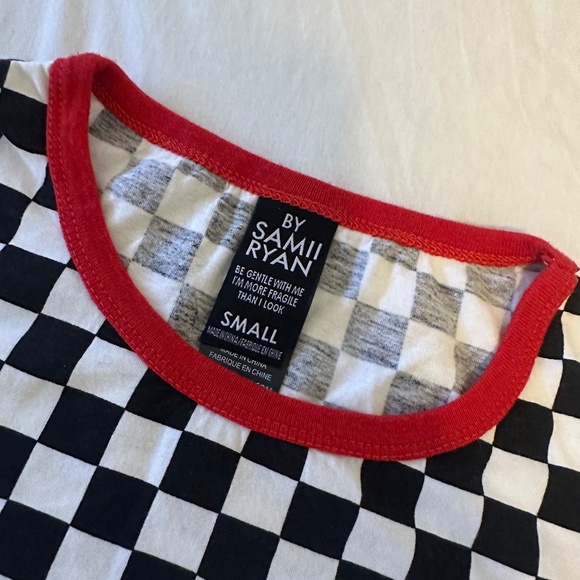 Checkered Short Sleeve Baby Tee - Picture 2 of 2